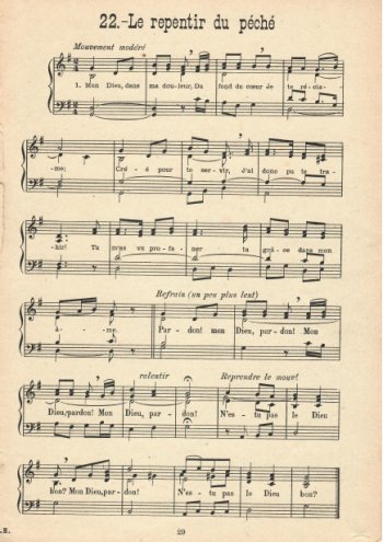 Le repentir du pêché Partition gratuite